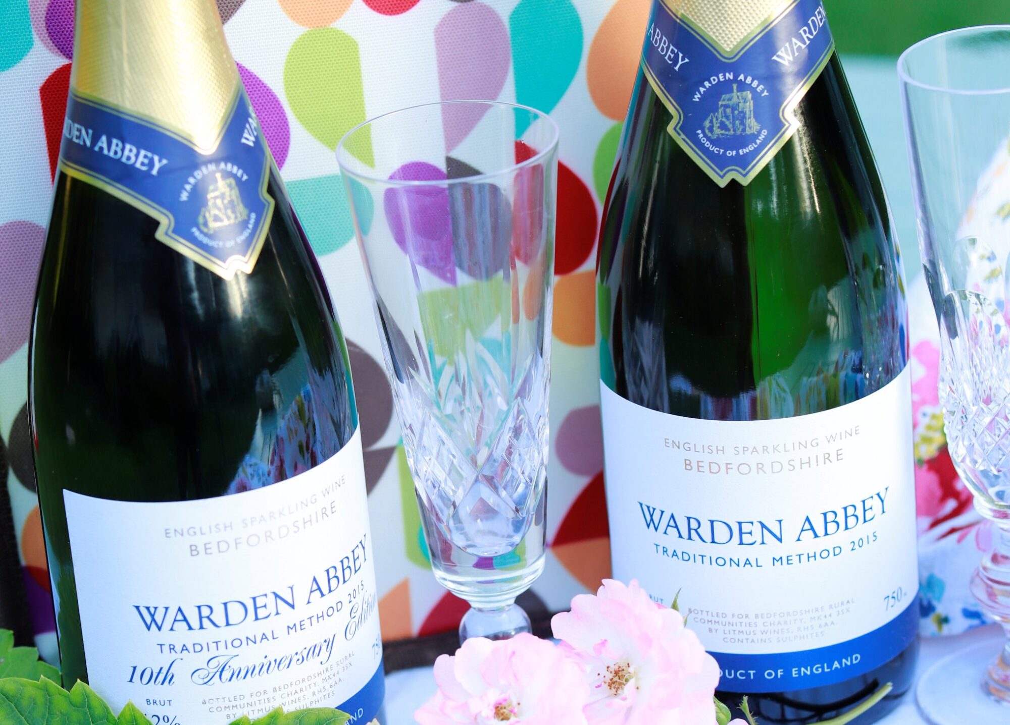 Warden Abbey sparking wine bottles