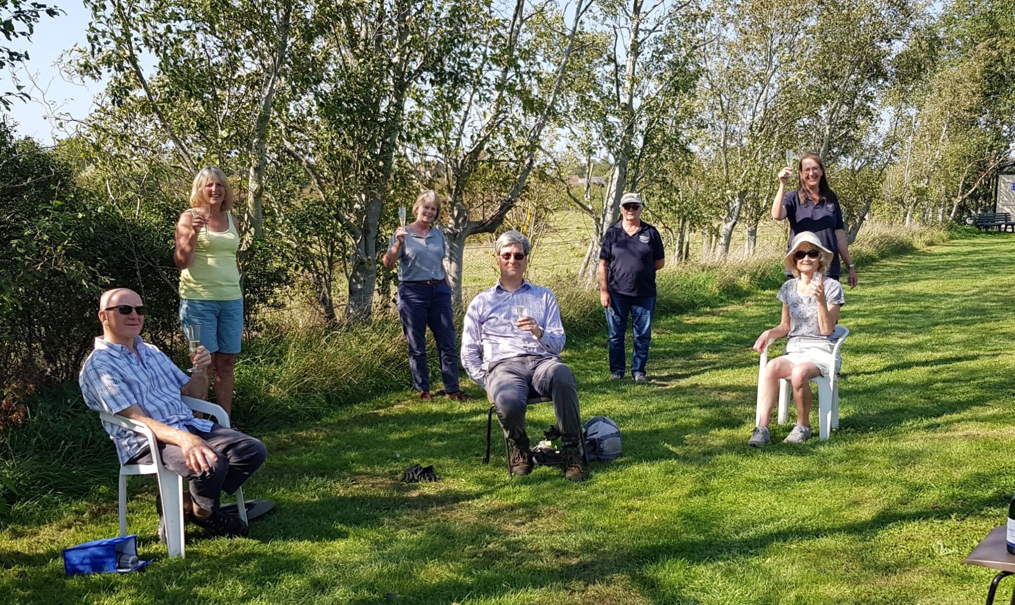 Volunteer group at Warden Abbey Vineyard
